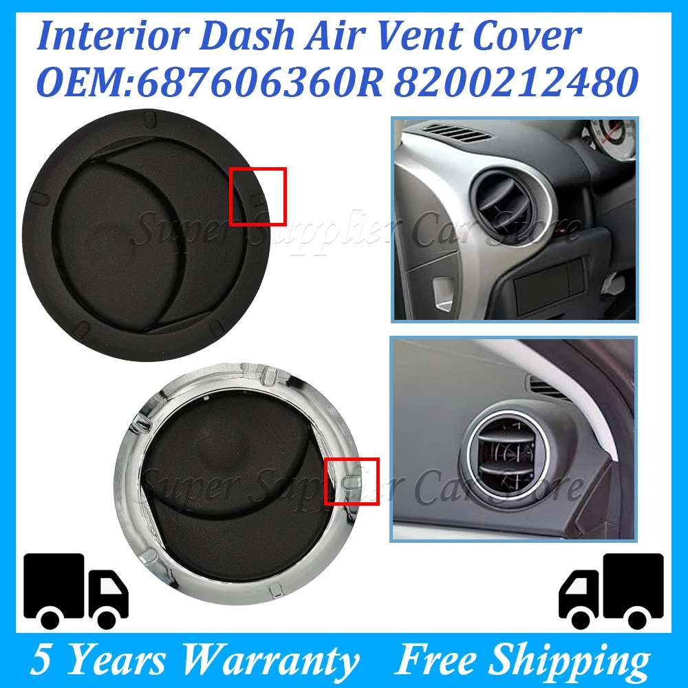 

Air Conditioning Vent Grille Cover For Renault Duster Master Dacia Logan Sandero Opel Nissan 687606360R 8200212480 8200464605