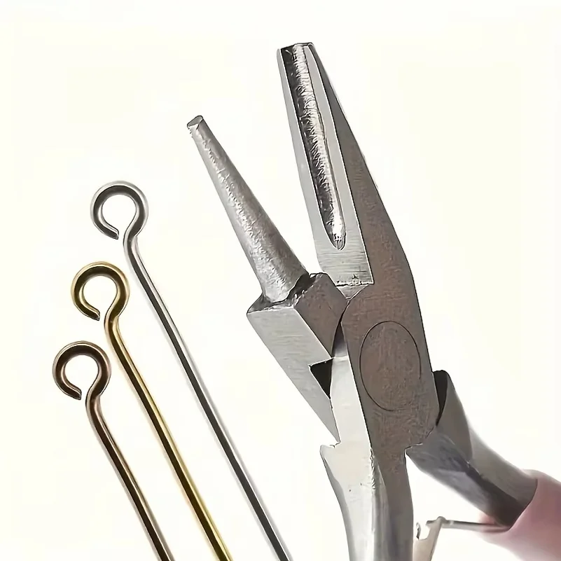 Professional Grade Heavy-Duty Precision Wire Bending Tool - Manual Jewelry Pliers with Half-Round Concave Tips
