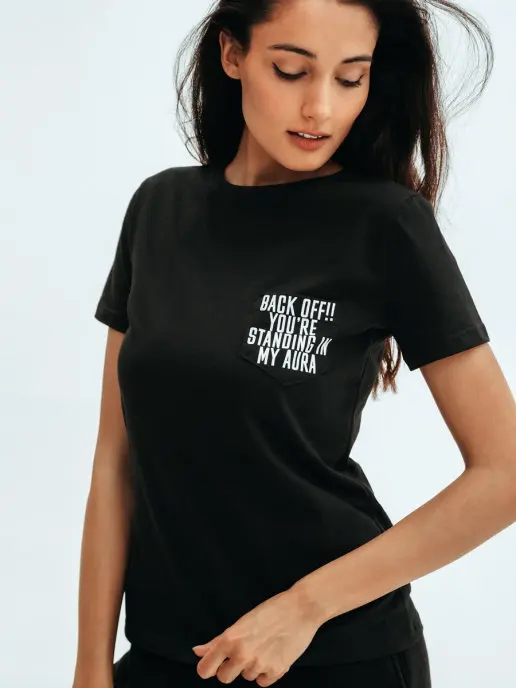 تيشيرت قطني كبير الصدر بتصميم كلاسيكي للنساء ، تيشيرت فضفاض للسيدات ، موضة غير رسمية ، شارع ، سفر ، طباعة أحرف ، مقاس كبير #6