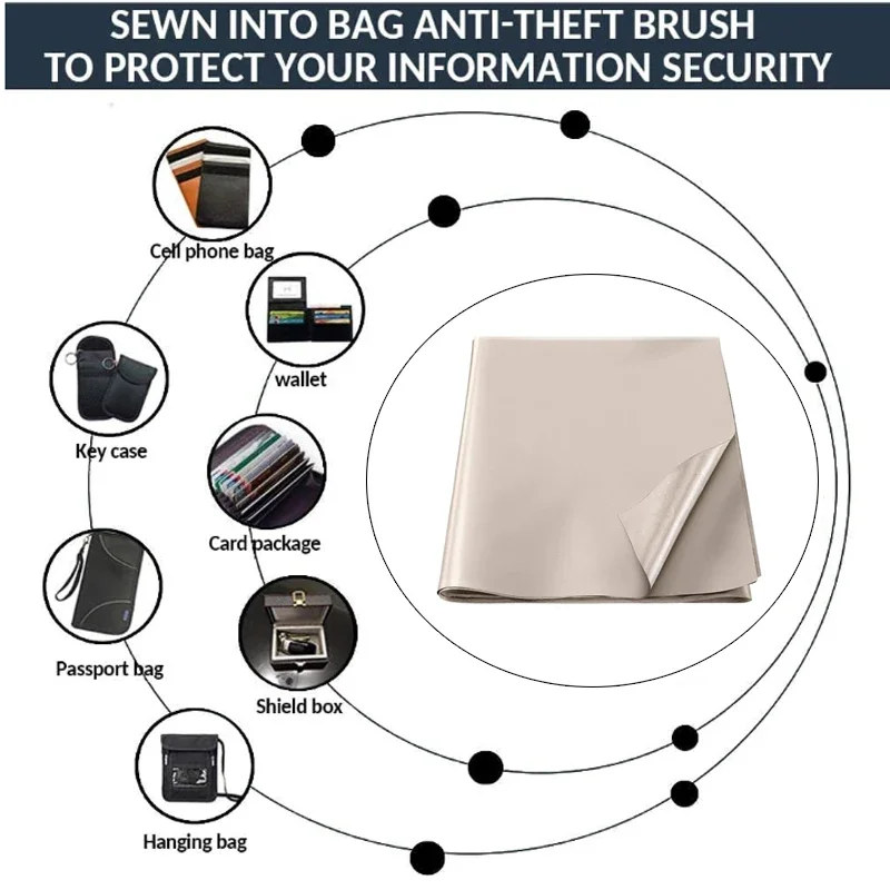 1pcs Anti-radiation Fabric WIFI Shielding Block RF Anti-Radiation Conductive Magnetic  EMF Cloth Anti Signal Interfer