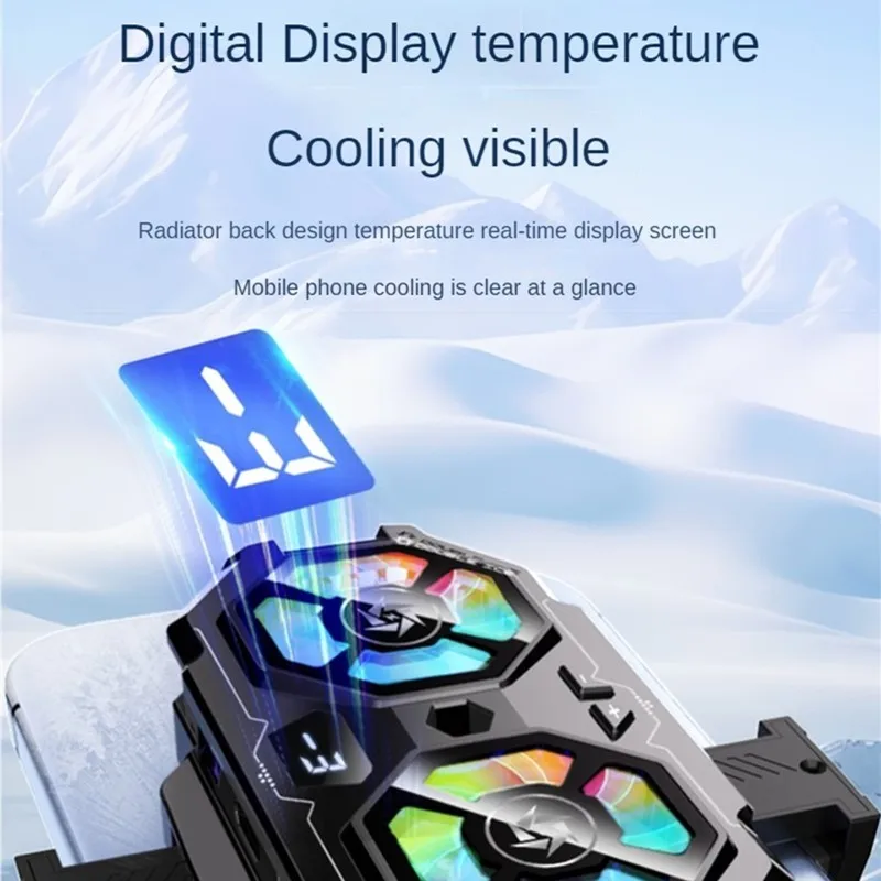 Dual Fan TEC Cooling Mobile phone radiator iPhone Samsung MOTOROLA Xiaomi Universal mobile phone Live cooler Mobile phone fan