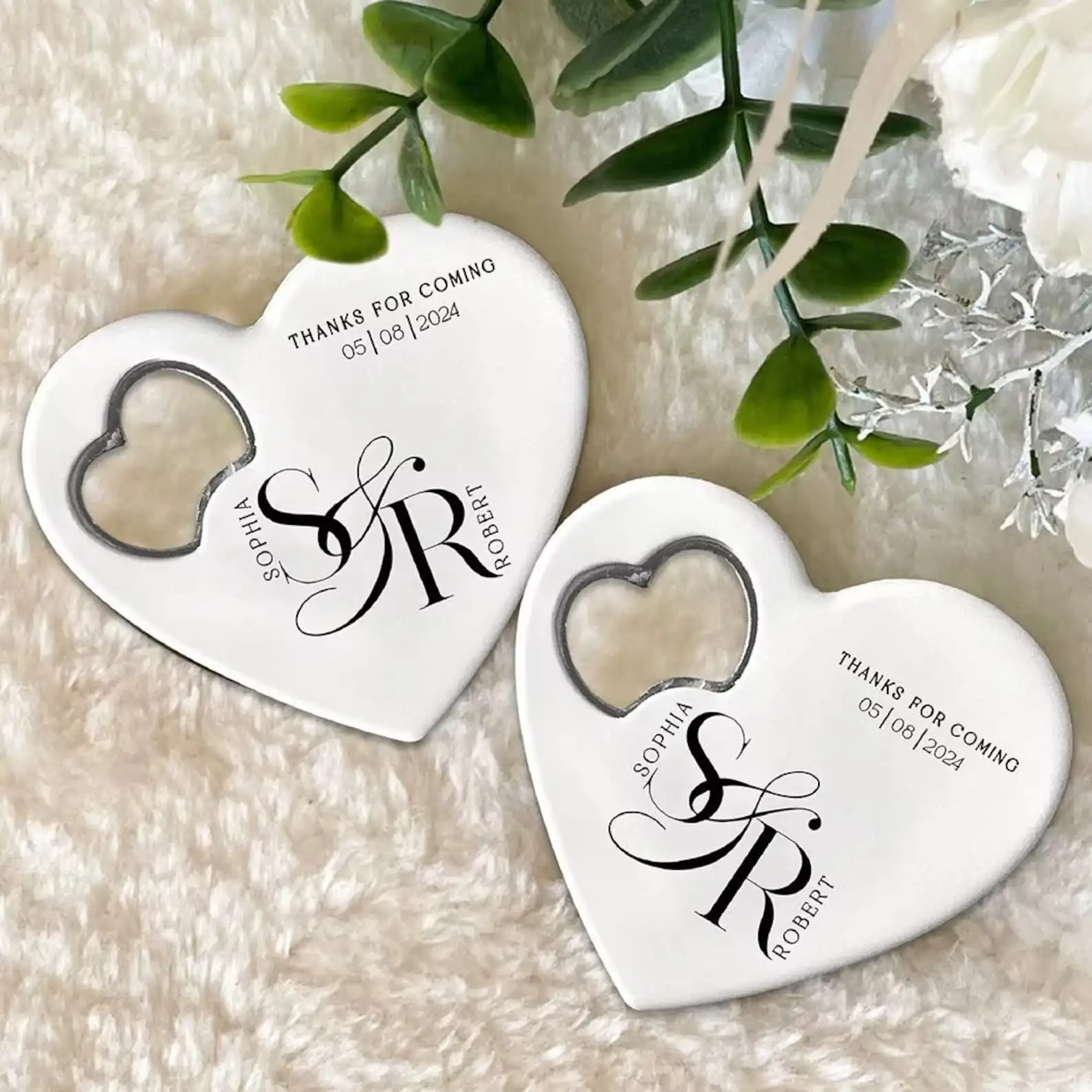 5/15/50 stuks magneet flesopener aangepaste bruids douche gunst flesopener gegraveerd bruiloft souvenir in bulk verlovingscadeau