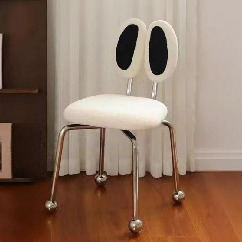 Morden Dresser Chair Nordic Luxury Chairs Elegant Rotatable Backrest Plush Chair Interior Ergonomic Living Room Furniture