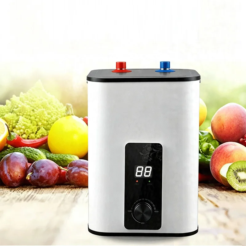 6L/8L Instant-Heat Water Heater, Under-Sink Installation; 1500W Compact Kitchen Storage-Type Water Heater with Top-Mounted Fauce