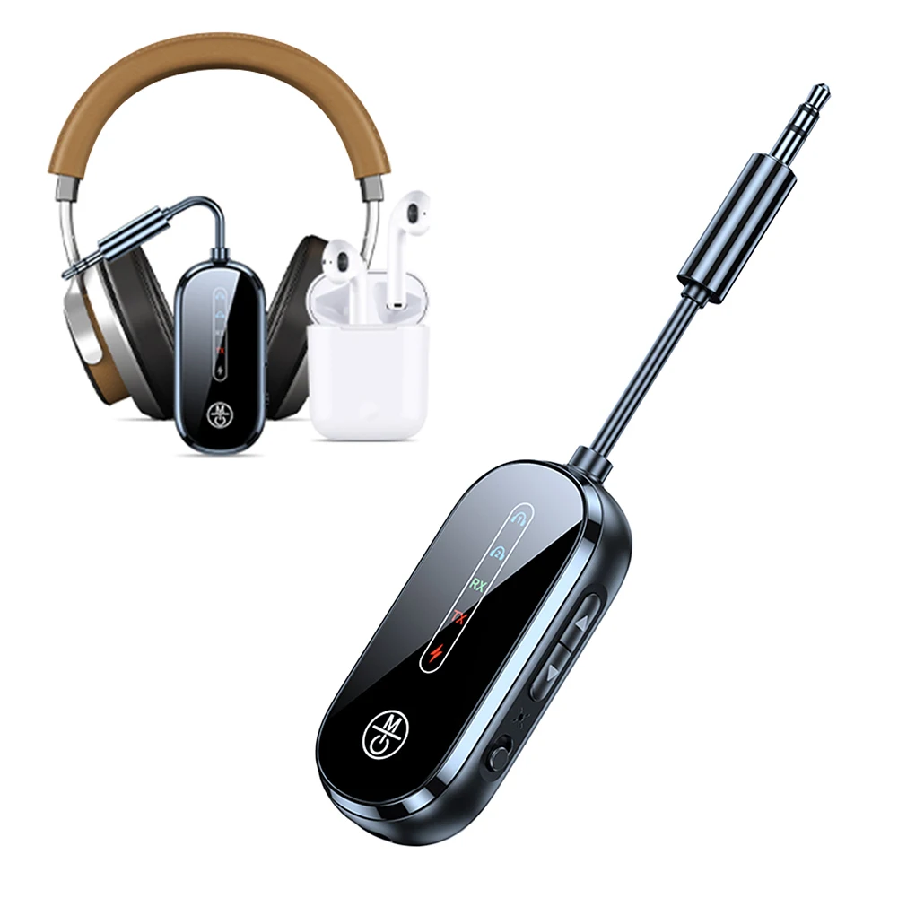 Wireless Audio Transmitter 3.5mm AUX Low Latency Wireless BT Receiver Supports 2 AirPods Or Headphones for Car PC TV Gym Switch view 4