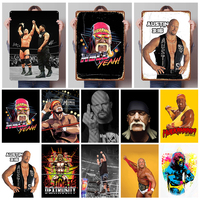 Stone Cold Steve Austin Hulk Hogan Wrestler Metal Posters Decoration Bedroom Vintage Metal Plate Gaming Room Decoration Retro