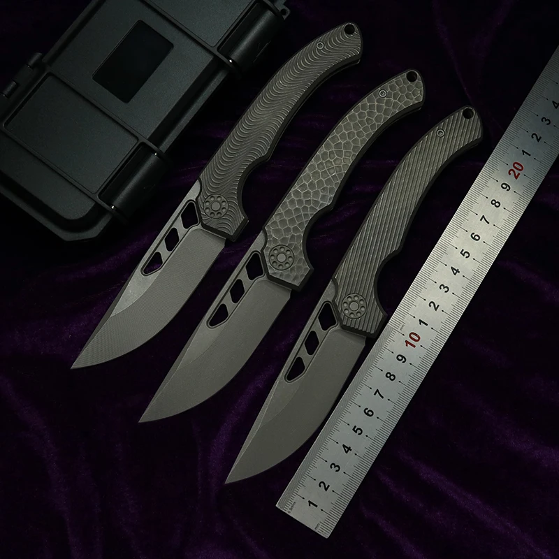 Image of LEMIFSHE BRB4 XL N690 Klinge Titan-Griff Keramiklager Taschenmesser EDC-Werkzeug Camping Küche Outdoor Klappmesser