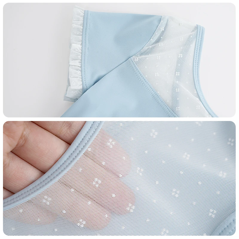 Girls Ballet Leotards Nylon Short Sleeves Gymnastic Dance Leotards Kids Mesh Splice Ballet Bodysuit Teen Dance Customs