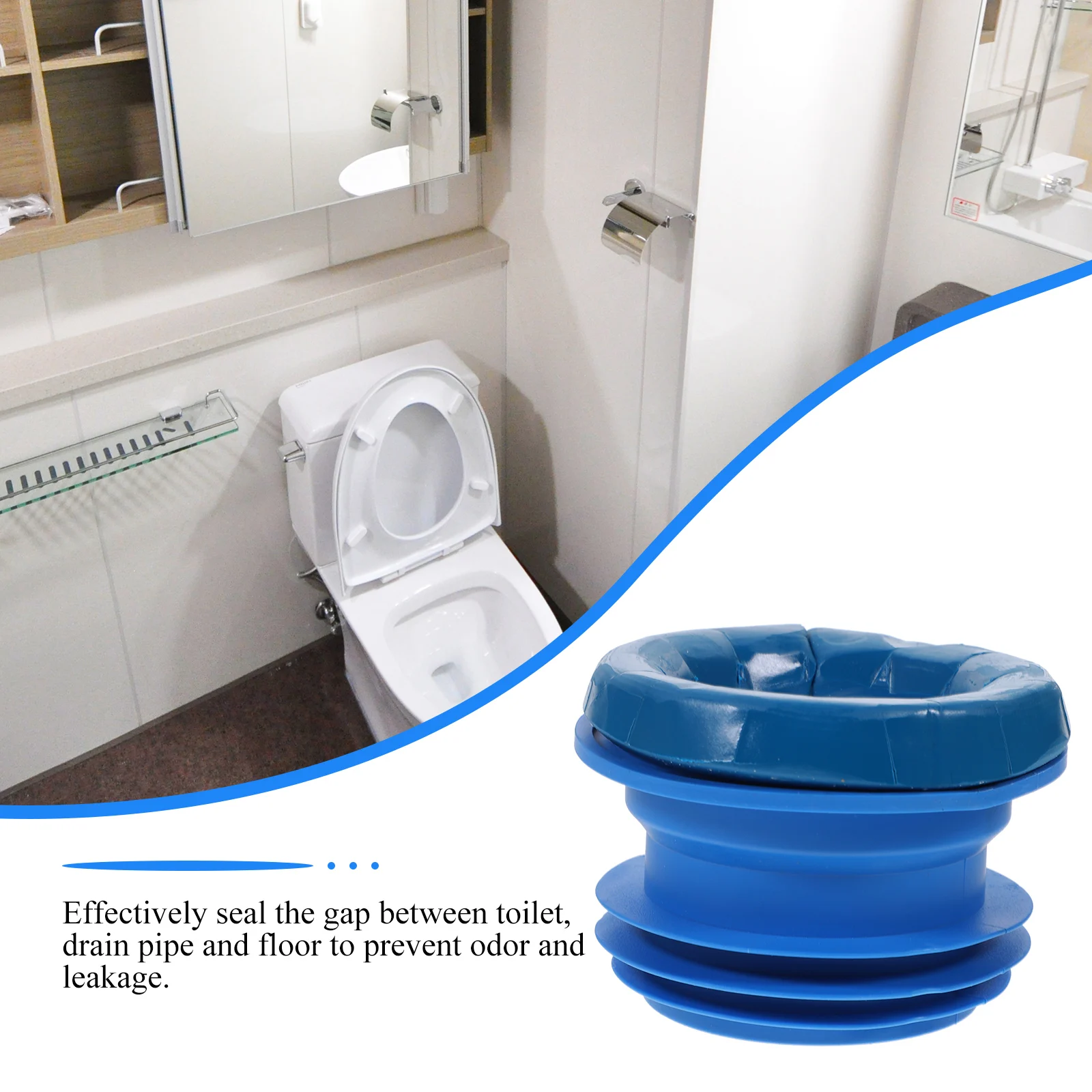 

Rubber Toilet Bowl Ring Universal Sealing Gasket Odorproof Leakproof Durable Bathroom Toilet Supply Bowl Sealing Ring