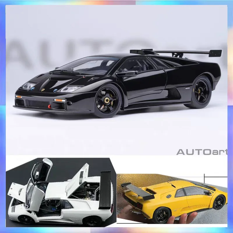

1:18 AUTOART Новая модель спортивного автомобиля LAMBORGHINI DIABLO GTR, открытая модель автомобиля из сплава, коллекция украшений для комнаты, подарок на день рождения