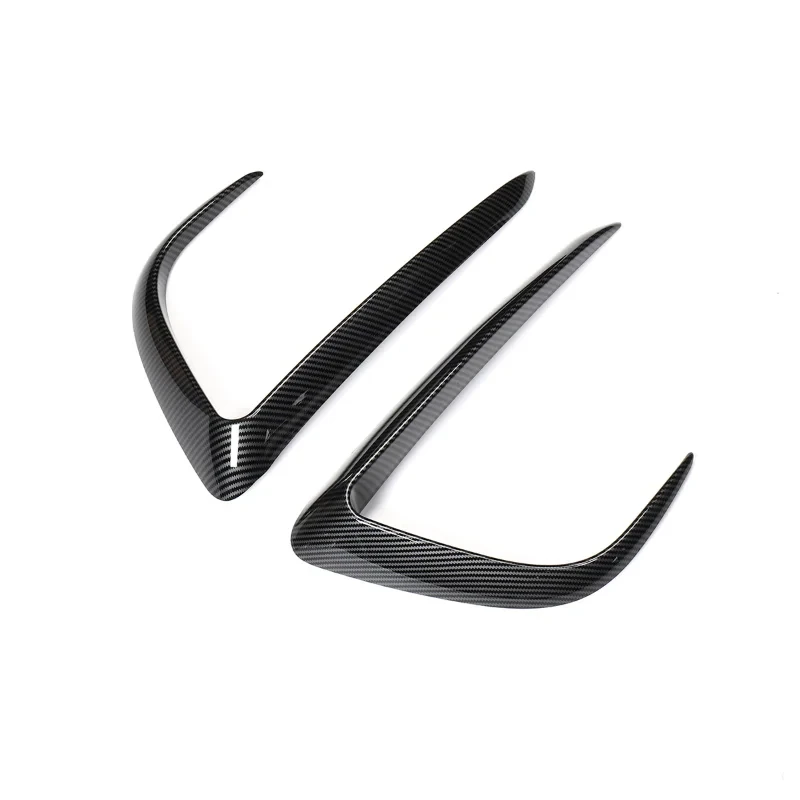 Wind Knife for Tesla Model Y Front Bumper Cover Fog Lamp Eyebrow Spoiler Blade Sticker Trim ABS Car Modification Black 2018-2023