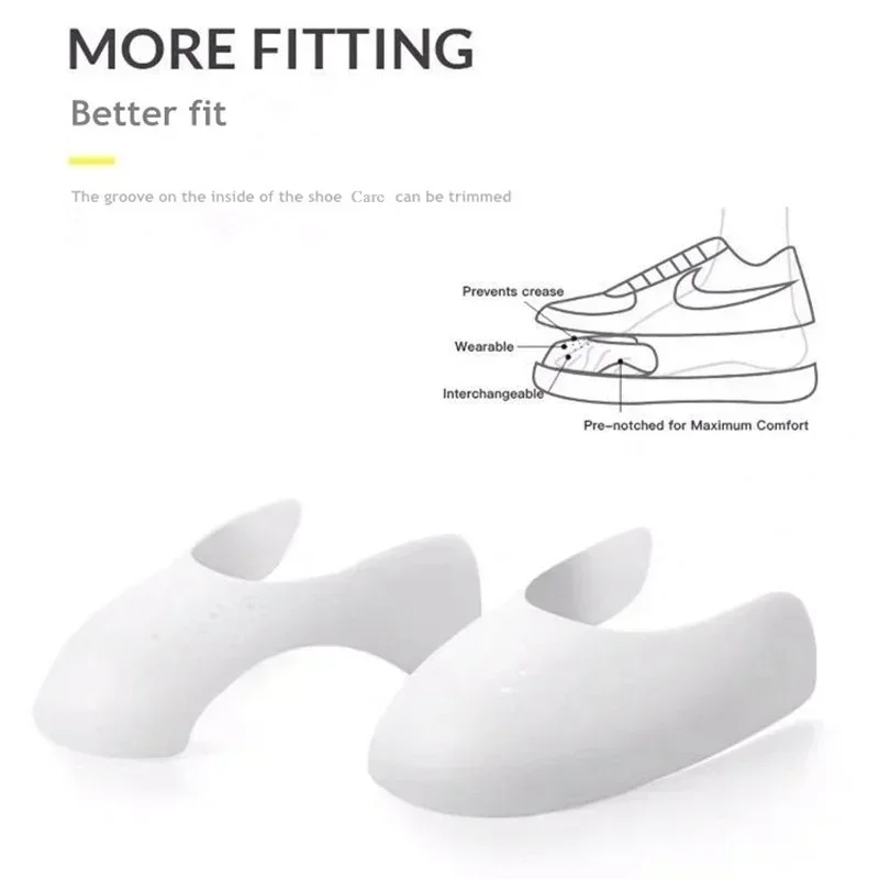 2Pcs Anti Crease Shoe Head Protector for Casual Sneaker Anti Wrinkle Shoe Toe Caps Support Stretcher Expander Shoes Protection