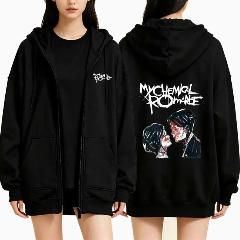 

My Chemical Romance Women Zipper Hoodie Autumn Winter Rock Retro Fashion Punk Casual Fleece Pullover Sweatshirts Jacket Coat