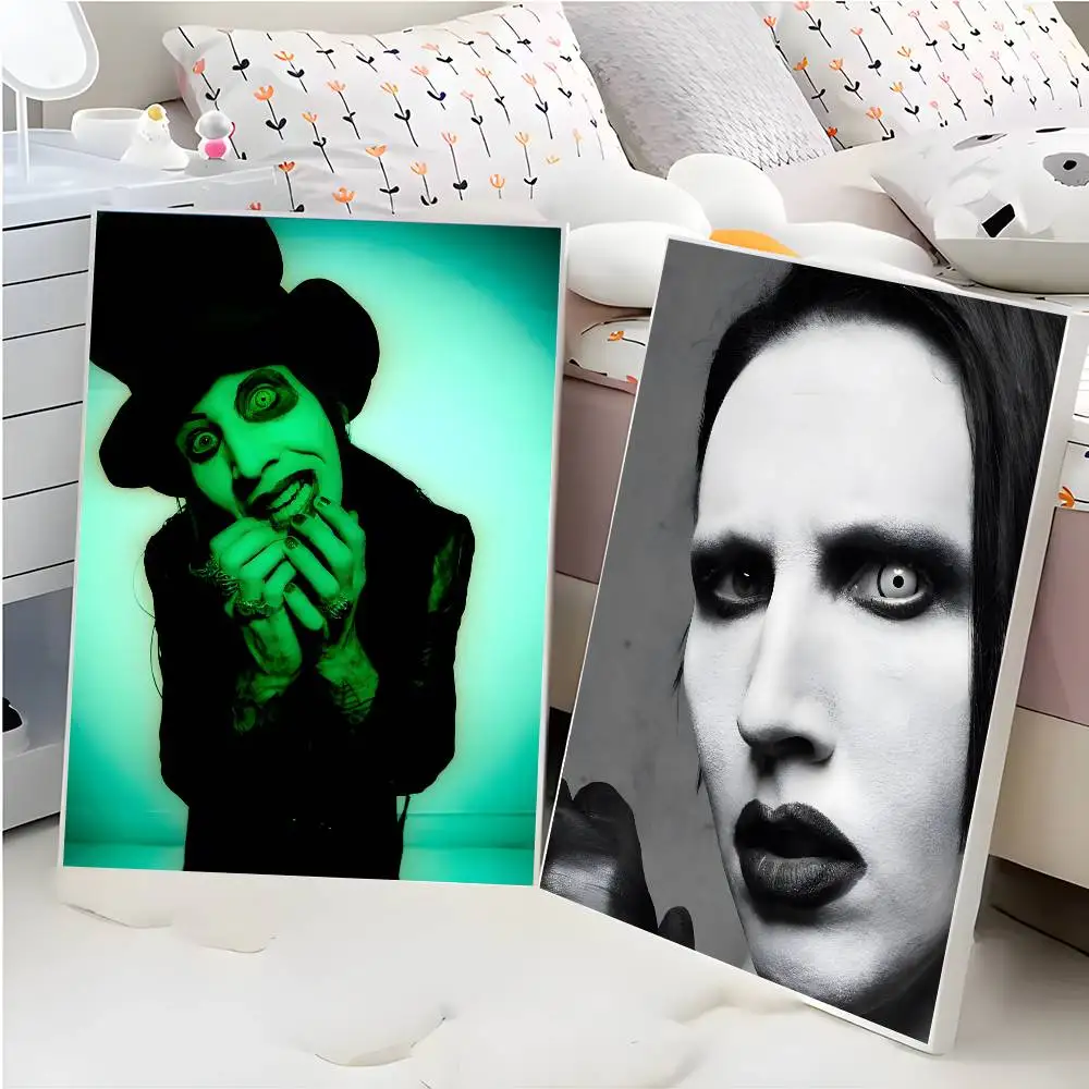 ملصق مارلين مانسون ملصق فني مع مطبوعات هدية تزيين غرفة النوم وغرفة المعيشة