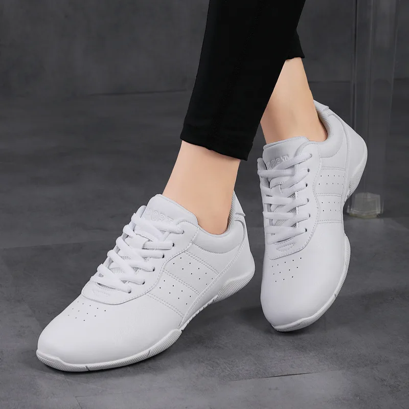 

New white sports shoes for children and girls Modern/Jazz/Hip Hop dance shoes Competitive aerobics shoes Soft soled fitness shoe