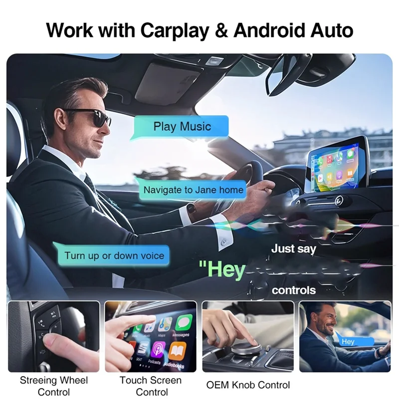 Беспроводной адаптер Carplay A24U, проводной к беспроводному Carplay 2в1, беспроводной Carplay Android Auto Plug And Play