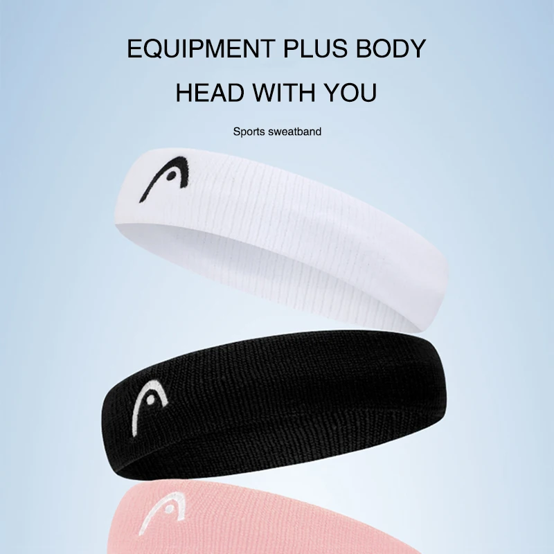 

HEAD Sports Headband Sweat Absorption Yoga Fitness Headband Non-Slip Elastic Cycling Headwear HEAD Workout Sweatband Sport