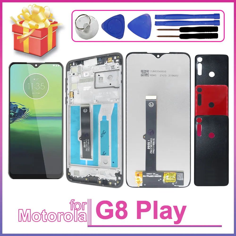 For motorola moto G8 play xt2015 xt2015-2 LCD screen digitizer full assembly with frame phone screen replacement repair parts