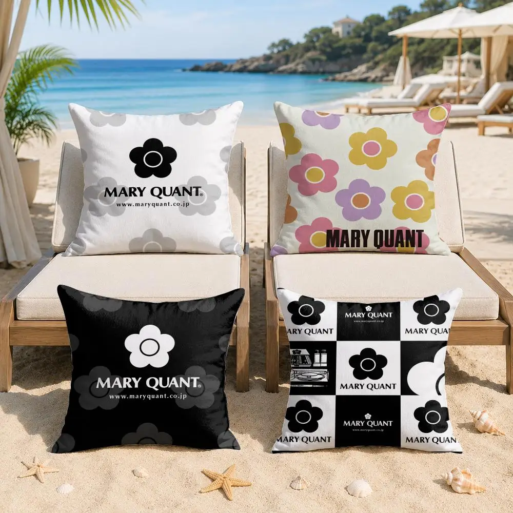 Fashion M-Mary-Q-Quant Cushion Cover Silky Short Plush Invisible Zipper Dustproof Sofa Pillow Case For Home Decor