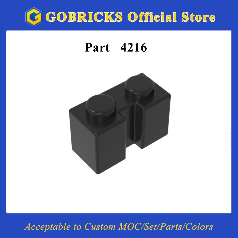 

Gobricks 1 Pcs MOC Brick Special 1 x 2 with Groove Compatible With 4216 Model Building Blocks Parts Children's Puzzle Toys Gifts