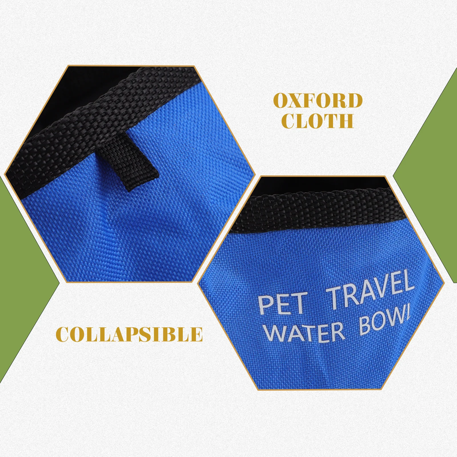 

2pcs Dog Bowl Waterproof Food Grade Foldable Oxford Cloth Travel Pet Dish Cup For Cat Water Feeding Blue Carabiner