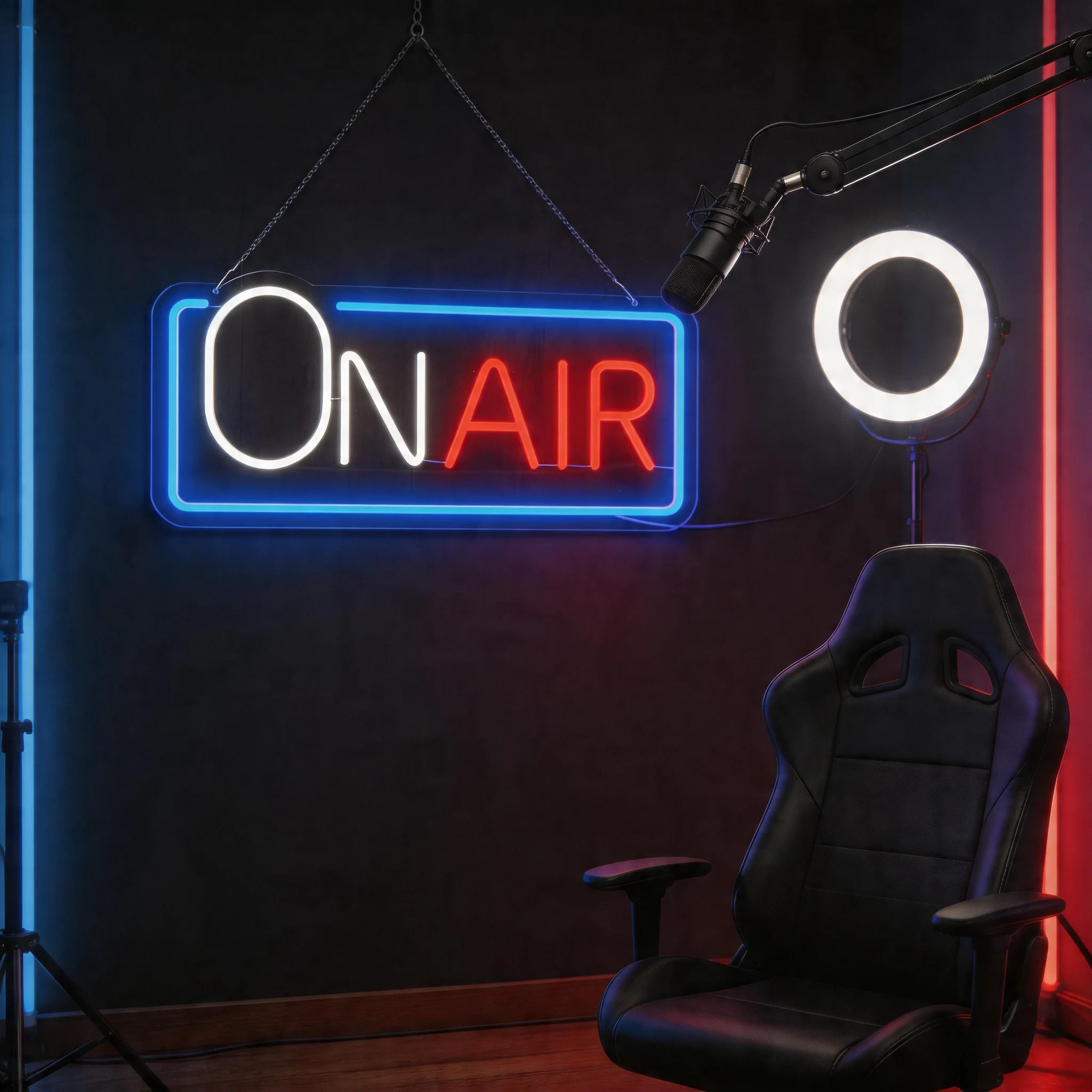 On Air LED Neon Sign Light USB Powered Dimmable Wall Light for Music Studio, Podcast, Bar, Pub, Club, Garage & Home Party Decor