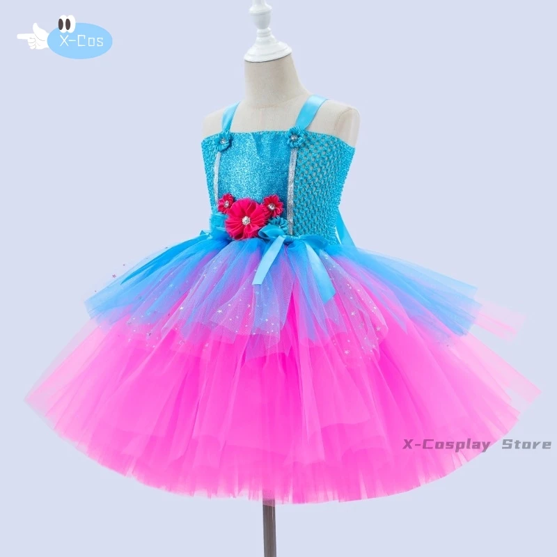 소녀용 투투 원피스 공주 양귀비 생일 의상, 매직 엘프 할로윈 드레스, 소녀 요정 꽃 의상
