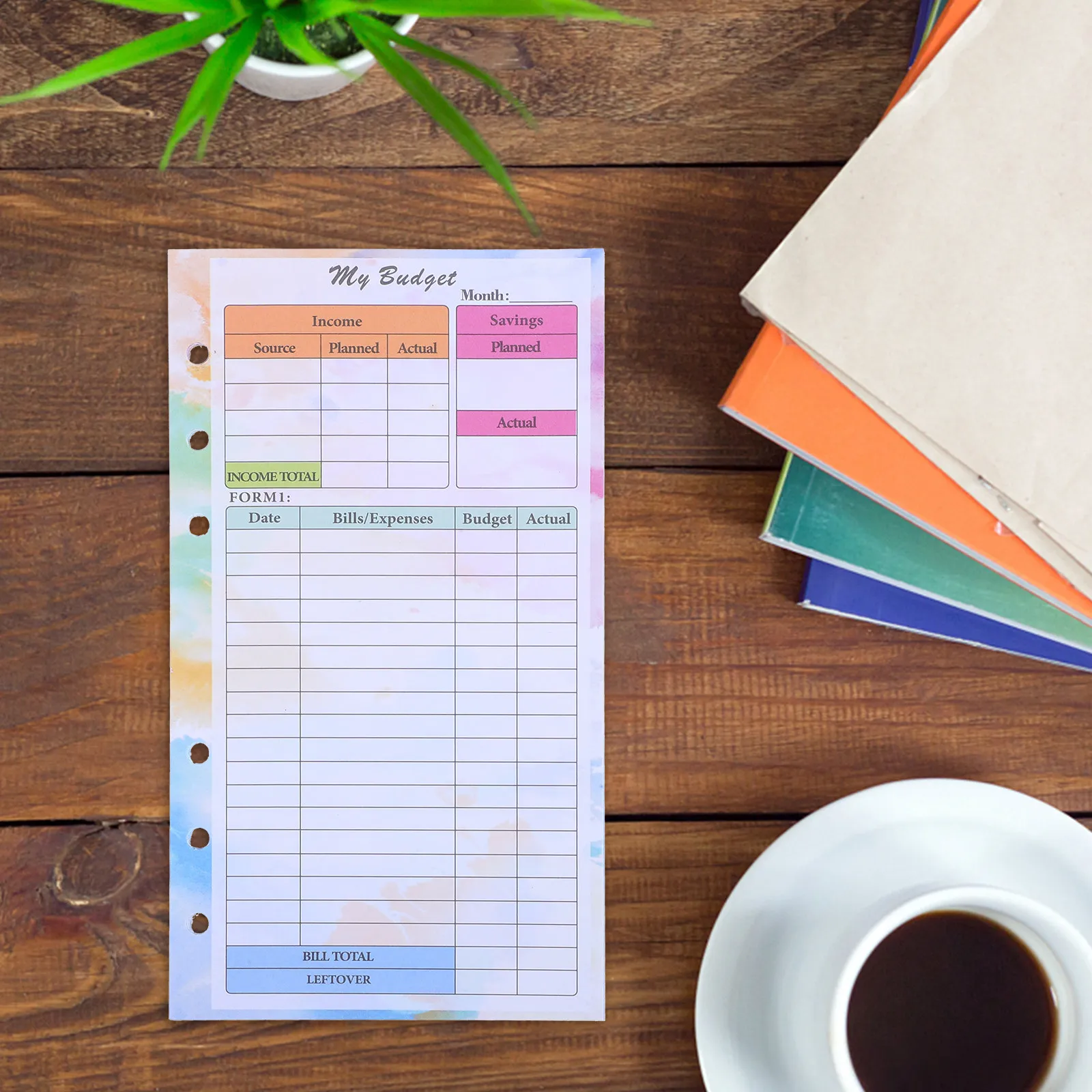 Planner Weekly Budget - 14 Lembar Isi Ulang Binder Perencana
