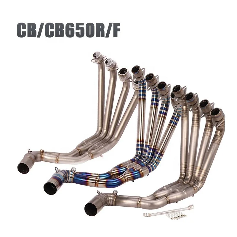 Motorcycle exhaust system Full exhaust pipe Stainless steel for CB650R CBR650F/R 50cc125cc 450cc 600cc motorcycle exhaust tude