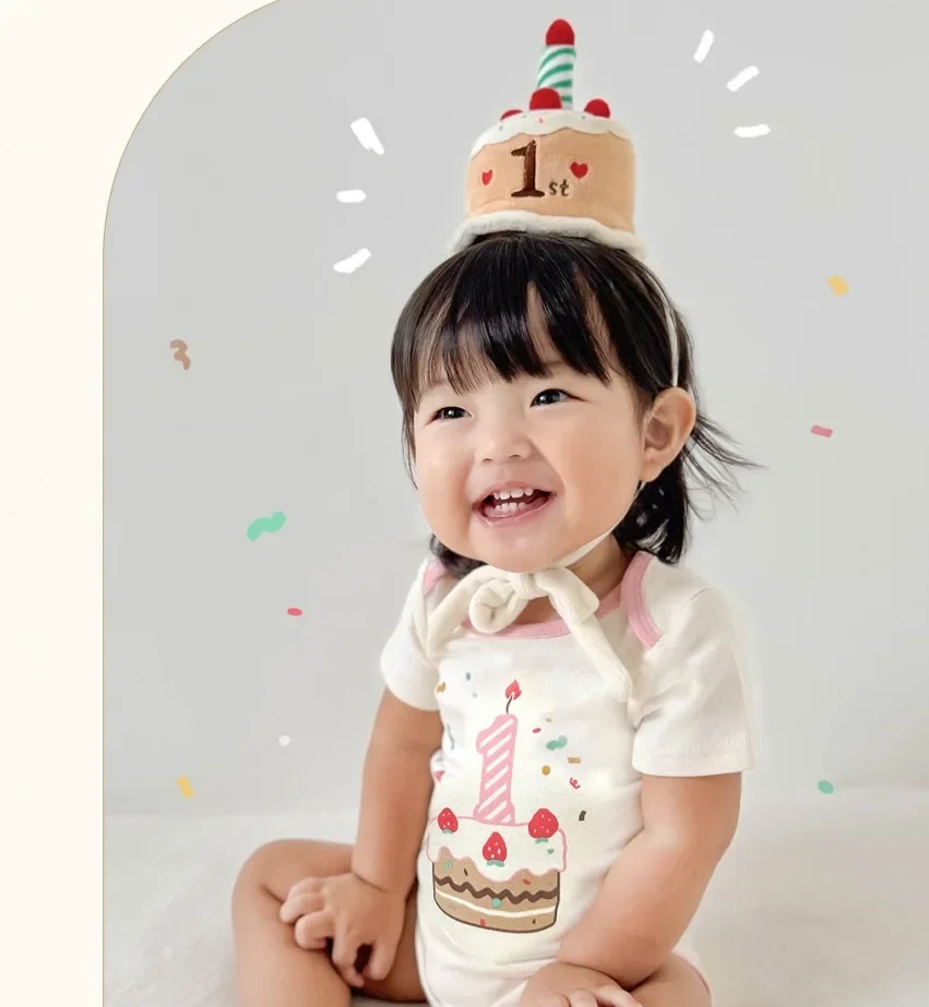 

Infant Baby Boys Girls Onesie 100 Days & 1st Birthday Outfit Cute Short Sleeve Romper Photography Props Clothing Casual Wear