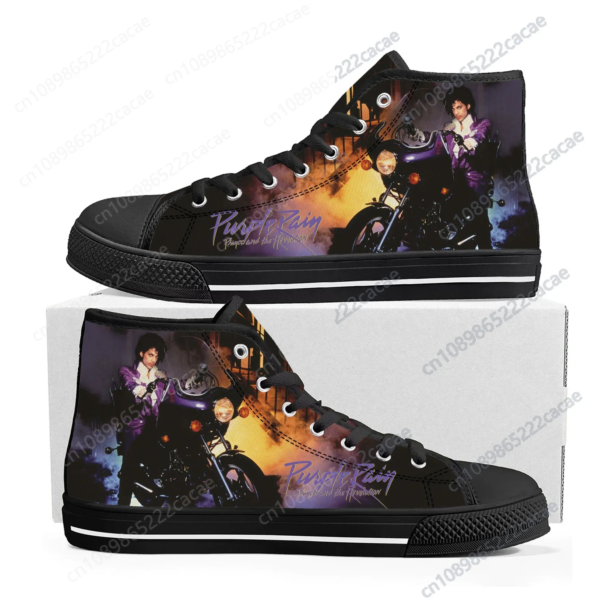 

Prince Rogers Nelson Singer High Top High Quality Sneakers Mens Womens Teenager Canvas Sneaker Casual Couple Shoes Custom Shoes