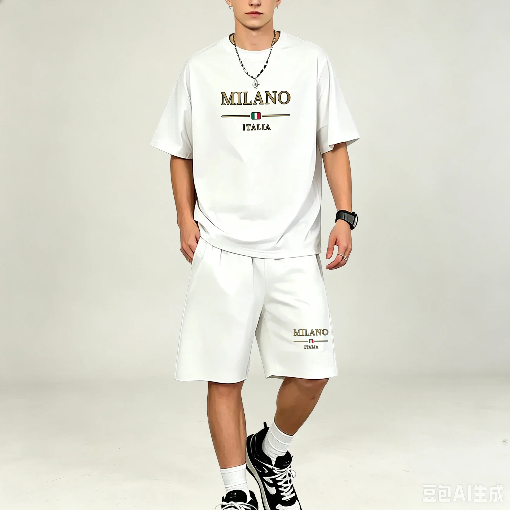 Ensembles de t-shirts pour hommes, imprimés graphiques tendance, ensembles 2 pièces, nouveaux t-shirts d'été à séchage rapide, vêtements de sport décontractés pour hommes, vêtements de tous les jours pour l'extérieur