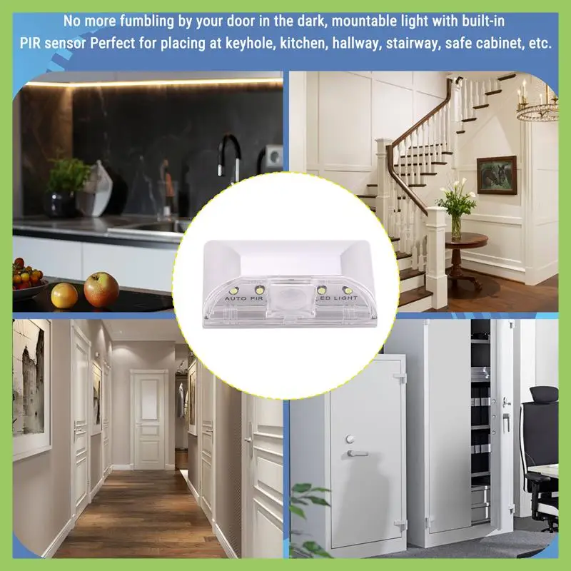 

ABJT-4 LED Auto PIR Infrared Wireless Door Keyhole Motion Sensor Light Lamp