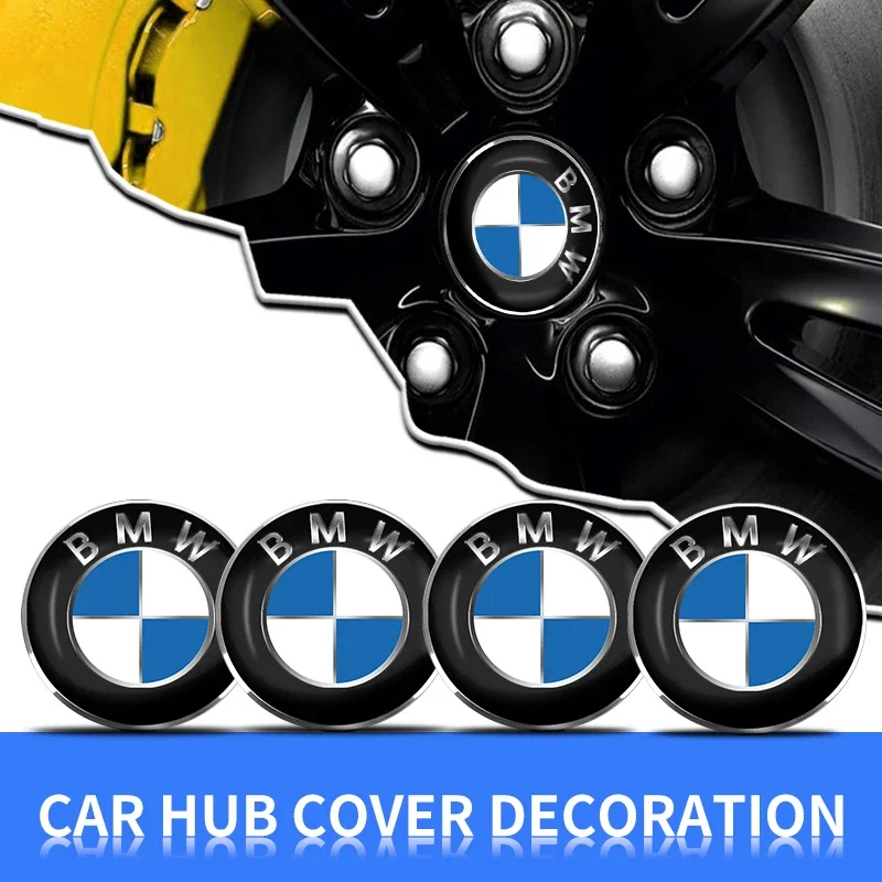 Car Wheel Center Stickers Tire Hub Caps Badge Emblem for BMW X1 2 X3 X5 X6 X7 F10 F30 F20 E90 E46 E39 E36 E70 E87 G2 Car Styling