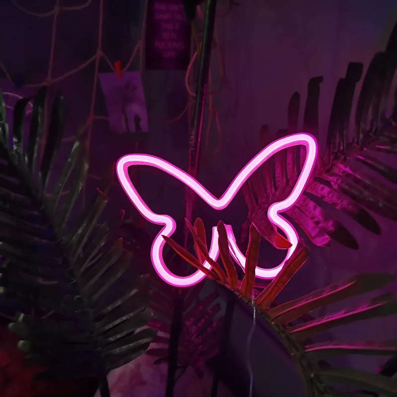 Butterfly LED Neon Light Luminous Christmas Decoration Neon Lamp For Home Living Room Party Wall Decor Festival Adult Kid Gift