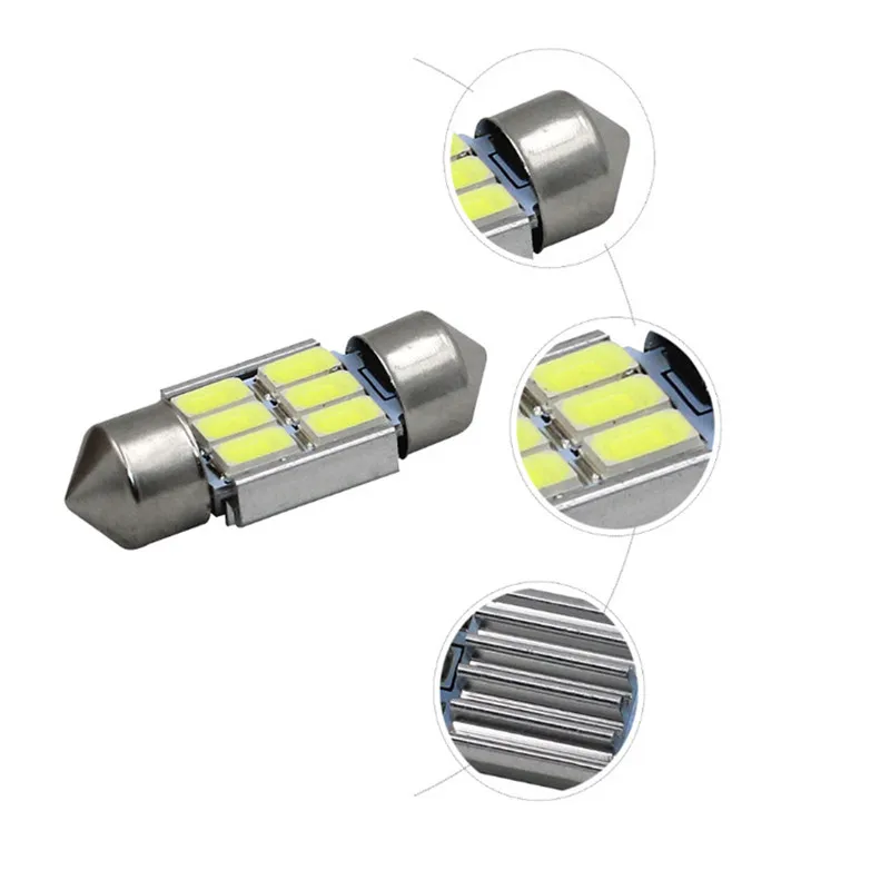 

100PCS LED Canbus Festoon 31mm/36mm/39mm/41mm 5630/9SMD 12V Auto Interior Reading Lamp License Plate Lights Car Dome Bulbs