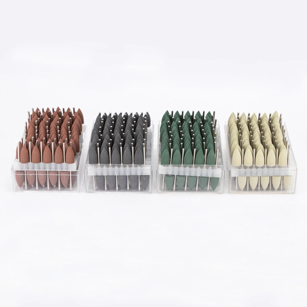 100pcs Dental Rubber Silicone Polishers for Metals Ceramics Composite Materials and Porcelain