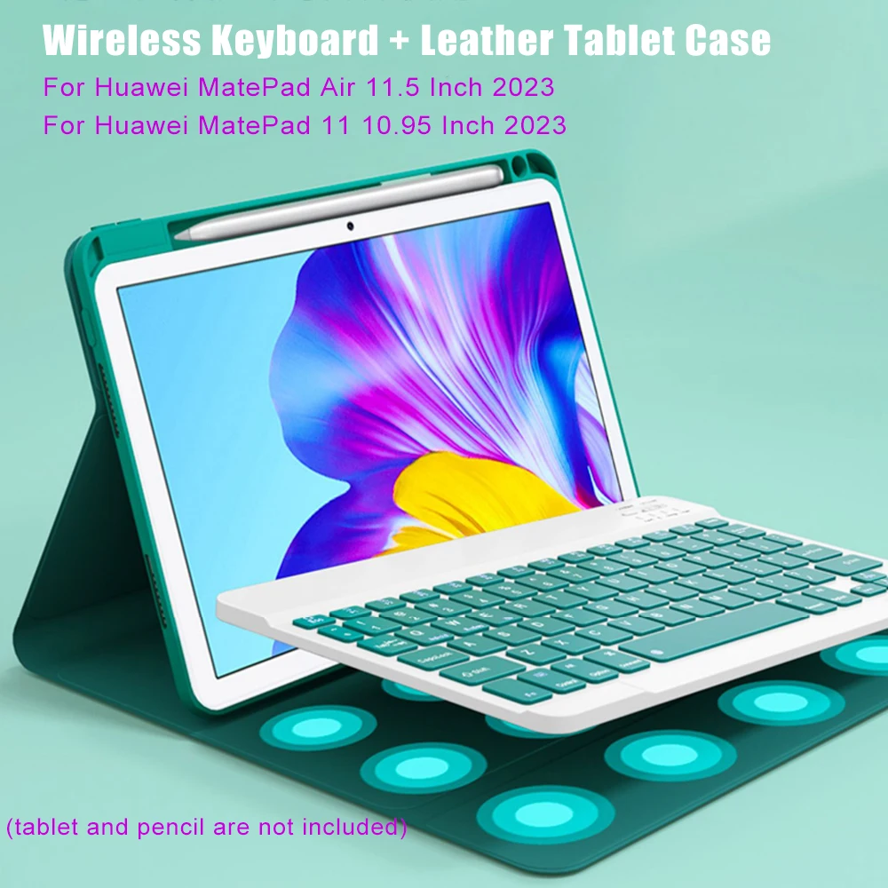 

2023 Magnetic Wireless Keyboard Case for Huawei MatePad Air 11.5 Inch DBY2-W00 Funda Pencil Holder Case with Bluetooth Keyboard