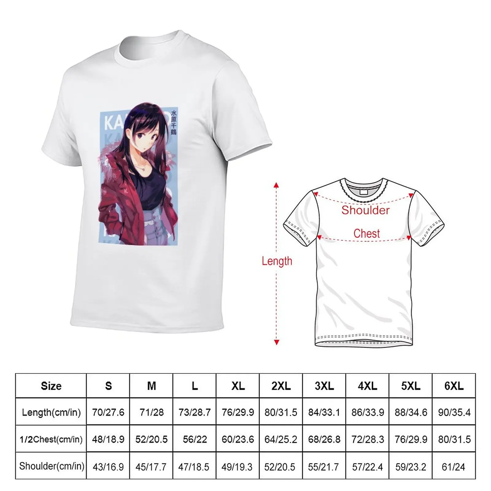 New Chizuru Ichinose/Mizuhara T-Shirt boys t shirts T-shirt short mens graphic t-shirts big and tall