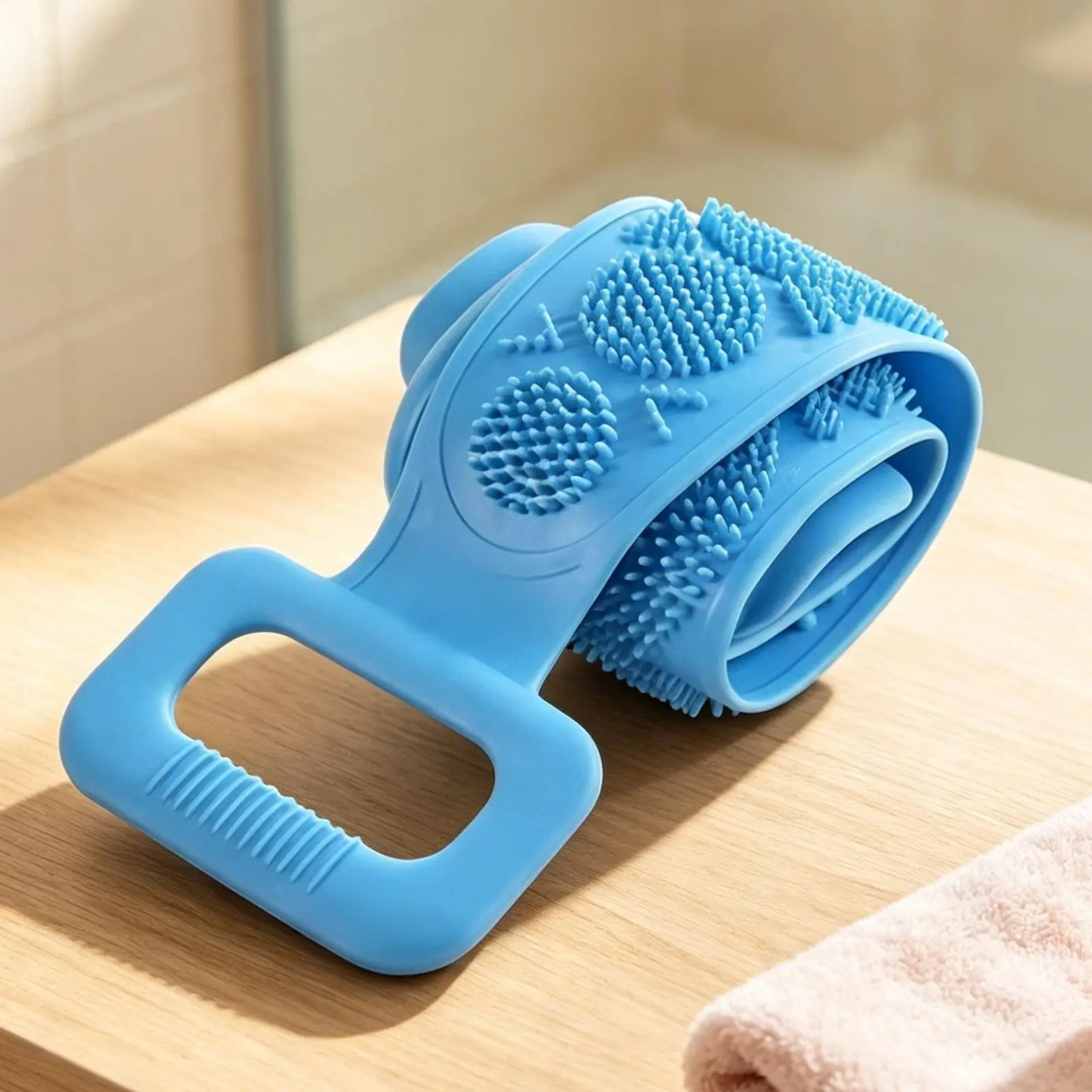 Silicone Brushes Bath Towels Rubbing Back Mud Peeling Body Massage Shower Extended Scrubber Skin Clean Shower Brushes