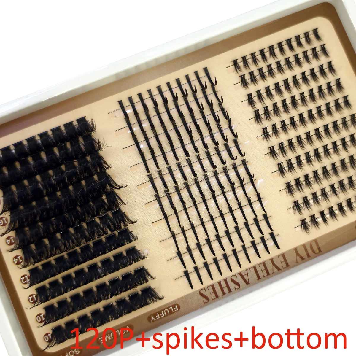 30 Reihen Wimpernbüschel DIY Spiky Cluster Lashes Gemischte Stile Flauschige Volumen-Wimpernbüschel Flauschige Einzelwimpernverlängerung – Detail 15