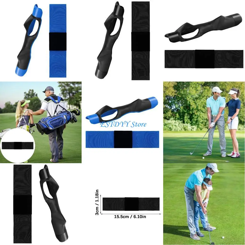 

G6DE Golfing Hand Position Octahedral solid Novices Inside Practice Improve Swing Firmness Blue ABS
