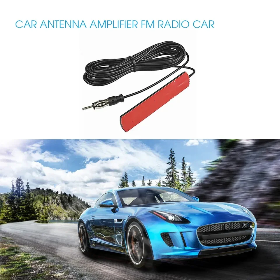 Car FM Antenna FM Radio Antenna Adapter Patch Antenna 5 Meters Cable Windshield Paste FM Radio Antenna Cars Trucks Radio