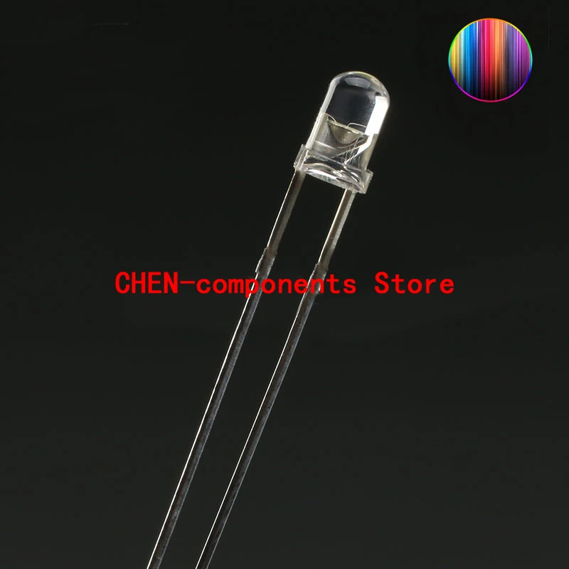 50PCS NEW F3 3MM Round Head LED Colorful Slow Flash LED Light Emitting Diode Light