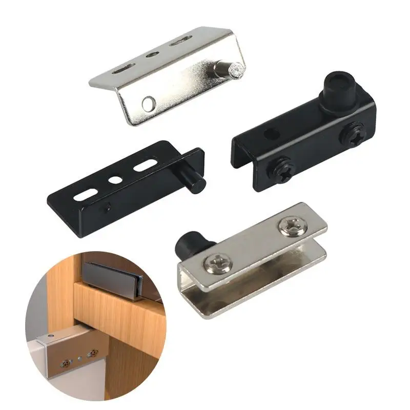 1 Set Easy Installation With No Drilling Needed Stainless Steel Glass Door Hinges Suitable For 5~6mm Glass Pack Of 2