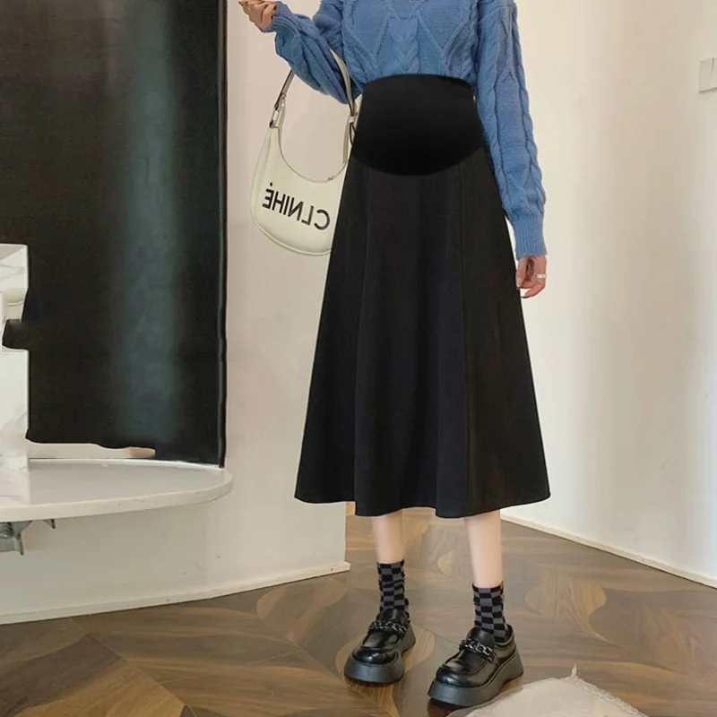 Workplace Cotton Long Fashion Maternity Half Skirts for Pregnant Large Size Pregnancy New Arrival Women Clothes