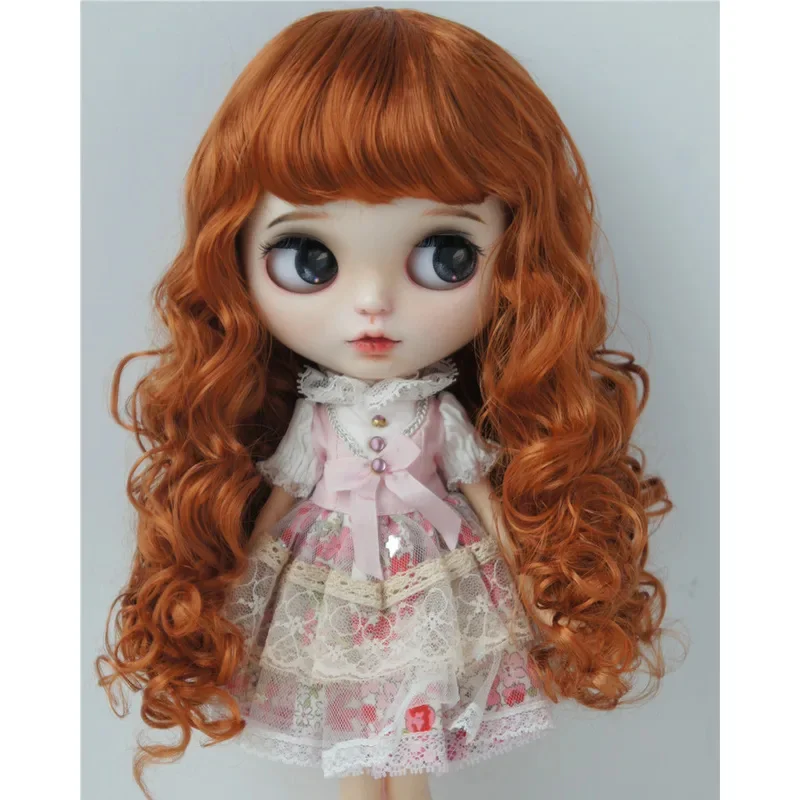 

JD311 9-10 дюймов 10-11 дюймов Синтетический мохеровый парик для BJD кукол, длинные европейские волнистые волосы для кукол Блайт