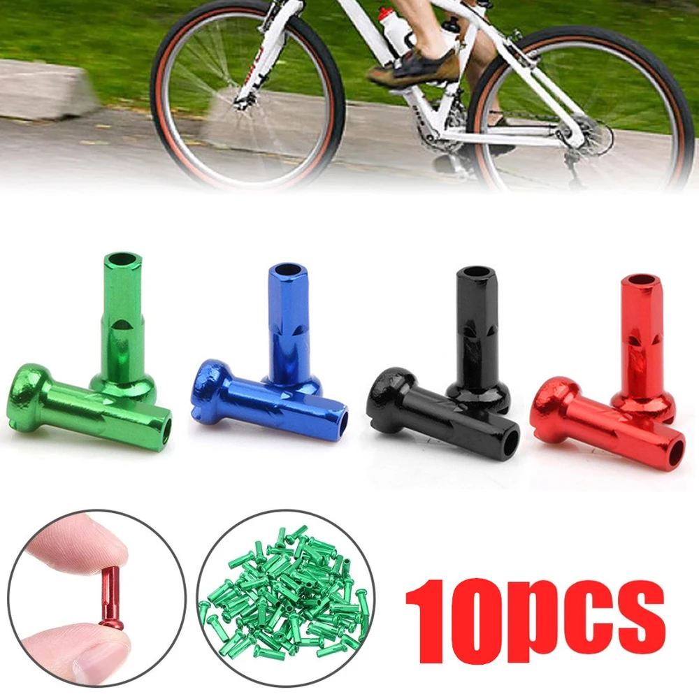 Lightweight Mountain Bike Anodized Corrosion Resistance 14mm Spoke Cap Bicycle Spoke Nipples Bike Wheel Cycling Spokes Nipples