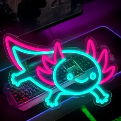 악솔로틀 드래곤 네온사인 디머블 LED 조명 USB 전원 네온 게임룸 PC 설정 데스크 침실 게임존 맨케이브 스튜디오 장식용