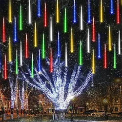 30cm/50cm 8 Tubes New Year LED Meteor Shower Light Christmas Decorative Lamp for Garden Tree Wedding Party Holiday Decoration